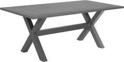 Beliani CASCAIS - Tuintafel - Grijs - Aluminium