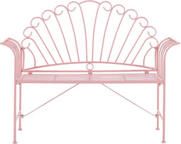 Beliani CAVINIA - Tuinbank - Roze - IJzer