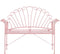 Beliani CAVINIA - Tuinbank - Roze - IJzer