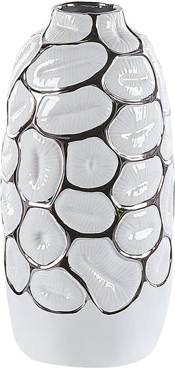 Beliani CENABUM - Decoratieve vaas - Wit - Steengoed