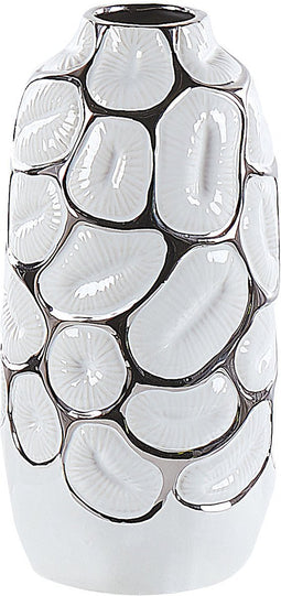 Beliani CENABUM - Decoratieve vaas - Wit - Steengoed
