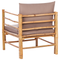 Beliani CERRETO - Loungeset 6-zits hoekbank - Taupe - Bamboehout