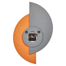 Beliani CHALAIS - Wandklok - Grijs/Oranje - MDF