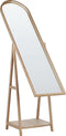 Beliani CHAMBERY - Staande spiegel - Lichte houtkleur - Paulowniahout