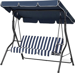 Beliani CHAPLIN - Schommelbank - Blauw - Staal