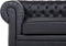 Beliani CHESTERFIELD - Chesterfield bank - Zwart - Leer