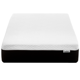 Beliani COZY - Schuimmatras - Zwart/Wit - 90 x 200 cm - Latex