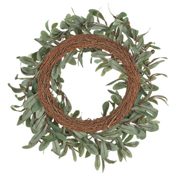 Beliani DANRUN - Decoratieve krans - Groen - Synthetisch