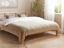 Beliani DAULET - Bedsprei - Beige - 150 x 200 cm - Katoen