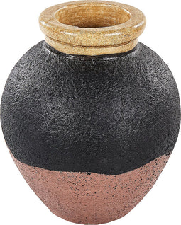 Beliani DAULIS - Decoratieve vaas - Zwart - Terracotta