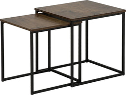 Beliani DENNY - Bijzettafel - Donkere houtkleur - MDF