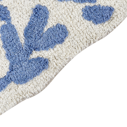 Beliani DERIK - Badmat - Blauw - 60 x 90 cm - Katoen