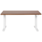 Beliani DESTIN III - Elektrisch bureau - Donkerhout/Wit - 160 cm - MDF