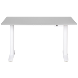 Beliani DESTIN IV - Elektrisch bureau - Wit /Grijs - 120 cm - Spaanplaat