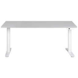 Beliani DESTIN IV - Elektrisch Verstelbaar bureau - Grijs/Wit - 160 cm - MDF