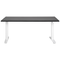 Beliani DESTIN IV - Elektrisch Verstelbaar bureau - Zwart/Wit - 160 cm - MDF