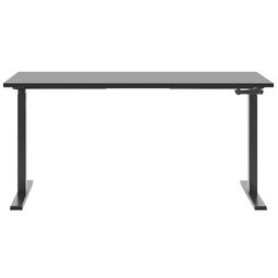 Beliani DESTIN - Verstelbaar bureau - Zwart - 160 cm - Spaanplaat