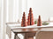 Beliani DHAULAGIRI - Kerstfiguren set van 3 - Beige/Rood - Papier