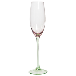Beliani DIOPSIDE - Champagne glazen set van 4 - Roze/Groen - Glas