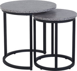 Beliani DIXIE - Bijzettafel - Zwart - MDF