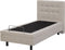 Beliani DUKE - Eenpersoonsbed - Beige - Kunststof