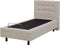 Beliani DUKE - Eenpersoonsbed - Beige - Kunststof