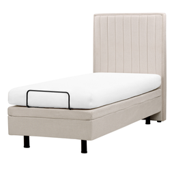Beliani DUKE II - Eenpersoonsbed - Beige - 80 x 200 cm - Polyester