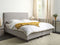 Beliani DUKE II - Tweepersoonsbed - Grijs - 180 x 200 cm - Polyester