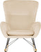 Beliani ELLAN - Schommelstoel - Beige - Fluweel