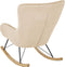 Beliani ELLAN - Schommelstoel - Beige - Fluweel