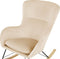 Beliani ELLAN - Schommelstoel - Beige - Fluweel