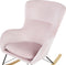 Beliani ELLAN - Schommelstoel - Roze - Fluweel