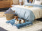 Beliani ERGANI - Dierenbed - Blauw - Fluweel