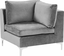 Beliani EVJA - Bankmodule - Grijs - Fluweel