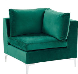 Beliani EVJA - Bankmodule - Groen - Fluweel