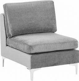 Beliani EVJA - Fauteuil - Grijs - Fluweel