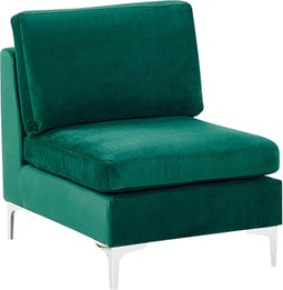 Beliani EVJA - Fauteuil - Groen - Fluweel