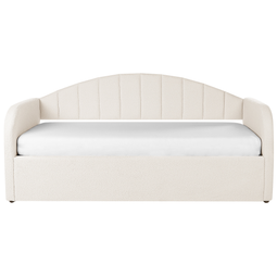 Beliani EYBURIE - Slaapbank - Lichtbeige - 90 x 200 cm - Bouclé