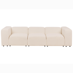 Beliani FALSTERBO - Modulaire driezitsbank - Beige - Bouclé