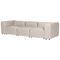Beliani FALSTERBO - Modulaire driezitsbank - Beige - Fluweel