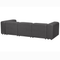 Beliani FALSTERBO - Modulaire driezitsbank - Donkergrijs - Bouclé