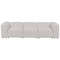 Beliani FALSTERBO - Modulaire driezitsbank - Lichtgrijs - Bouclé