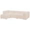 Beliani FALSTERBO - Modulaire driezitsbank met ottomaan - Beige - Bouclé
