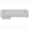 Beliani FALSTERBO - Modulaire driezitsbank met ottomaan - Lichtgrijs - Bouclé