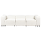 Beliani FALSTERBO - Modulaire driezitsbank - Wit - Bouclé