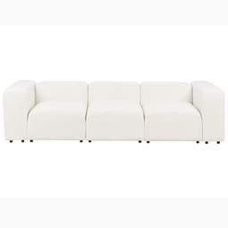 Beliani FALSTERBO - Modulaire driezitsbank - Wit - Bouclé