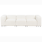 Beliani FALSTERBO - Modulaire driezitsbank - Wit - Bouclé