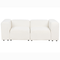 Beliani FALSTERBO - Modulaire tweezitsbank met ottomaan - Wit - Bouclé