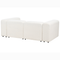 Beliani FALSTERBO - Modulaire tweezitsbank met ottomaan - Wit - Bouclé