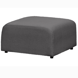 Beliani FALSTERBO - Ottomaan - Lichtgrijs - Bouclé